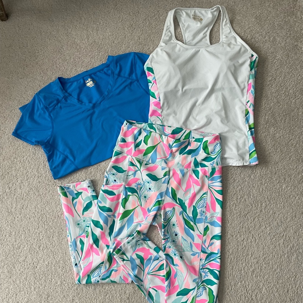 3 piece Lilly Luxletic lot. Size M. Leggings & top